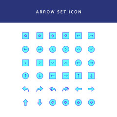 arrows icons set filled outline