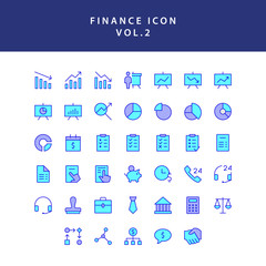 Business and finance icon filled outline set vol 2