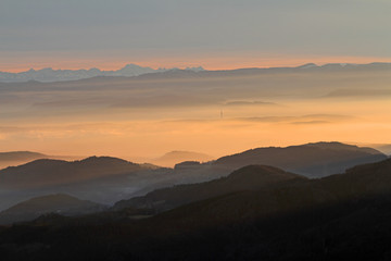 Abendstimmung über dem Schwarzwald