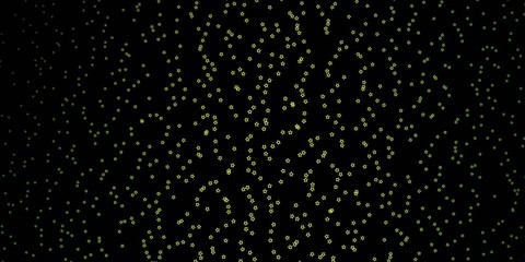 Dark Green, Yellow vector background with small and big stars. Modern geometric abstract illustration with stars. Pattern for websites, landing pages.