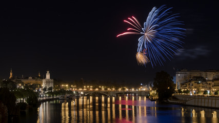 Fuegos artificiales sobre el r&iacute;o