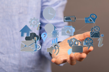 Cloud storage and Computing concept.