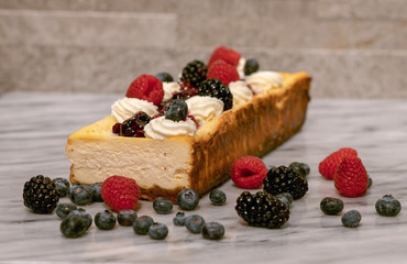Cheesecake with forest fruit