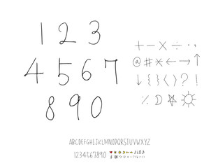 벡터 문자 / 손으로 쓴 글씨체