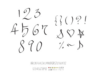 벡터 문자 / 손으로 쓴 글씨체