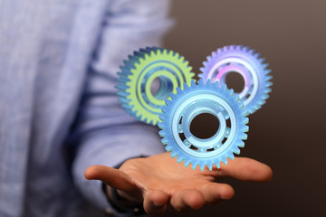 Gear With Success Concept digital.