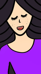 portrait of girl in a hat