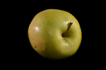 apple isolated on black background