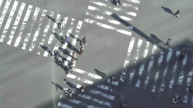 Time lapse Traffic of Ginza crossing in Tokyo City,Japan