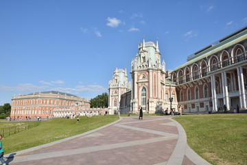 The Palace and Garden of Tsaritsyno in Moscow: the Empress’s Caprice , old historical heritage landmark of Russia