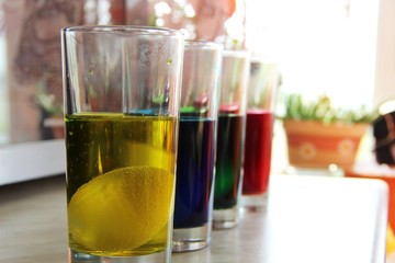 Egg dye. Preparing Easter 
