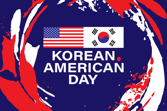 Korean American Day. January 13. Poster, card, banner, background, T-shirt design.