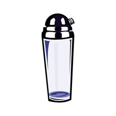 Tumbler Glass on White Background : Vector Illustration