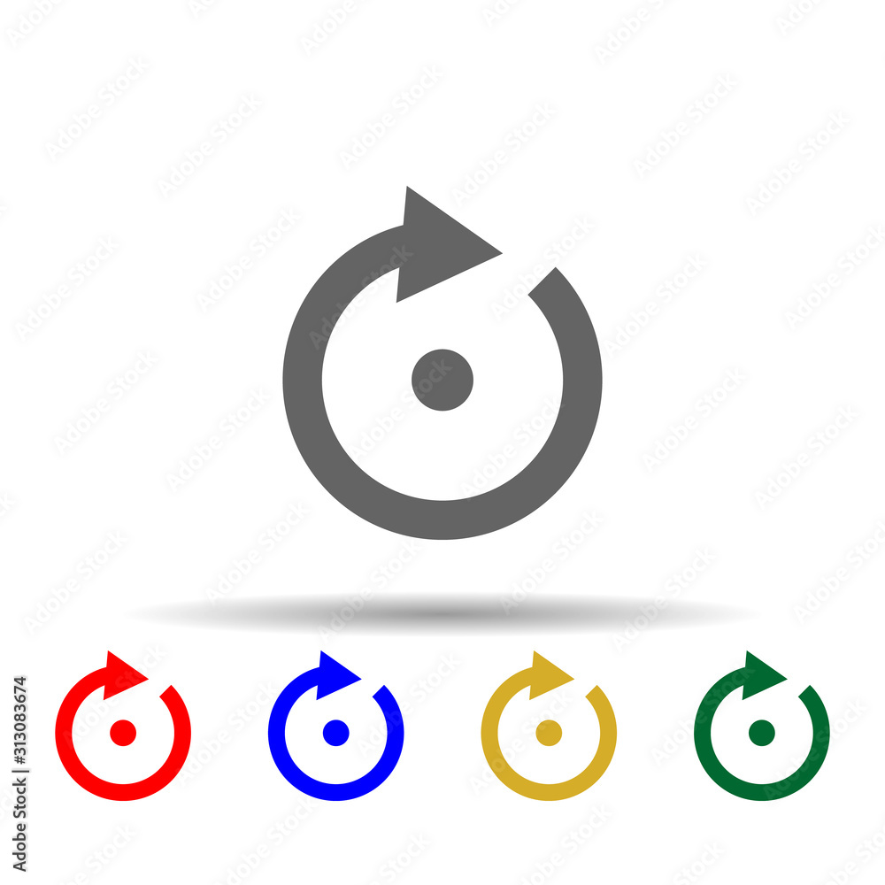 Poster arrow, point multi color style icon. simple glyph, flat vector of arrows icons for ui and ux, websit