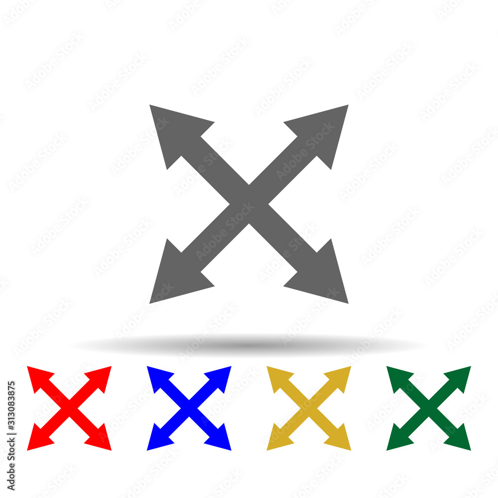 Poster arrow, size multi color style icon. simple glyph, flat vector of arrows icons for ui and ux, website