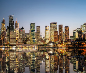 City at night background with copy space