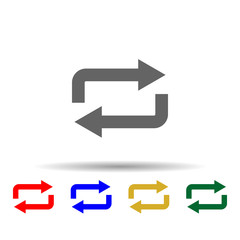 Arrow, refresh multi color style icon. Simple glyph, flat vector of arrows icons for ui and ux, website or mobile application