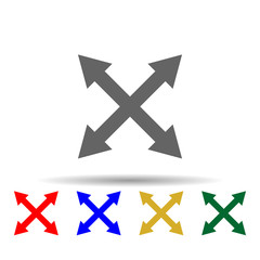 Arrow, size multi color style icon. Simple glyph, flat vector of arrows icons for ui and ux, website or mobile application