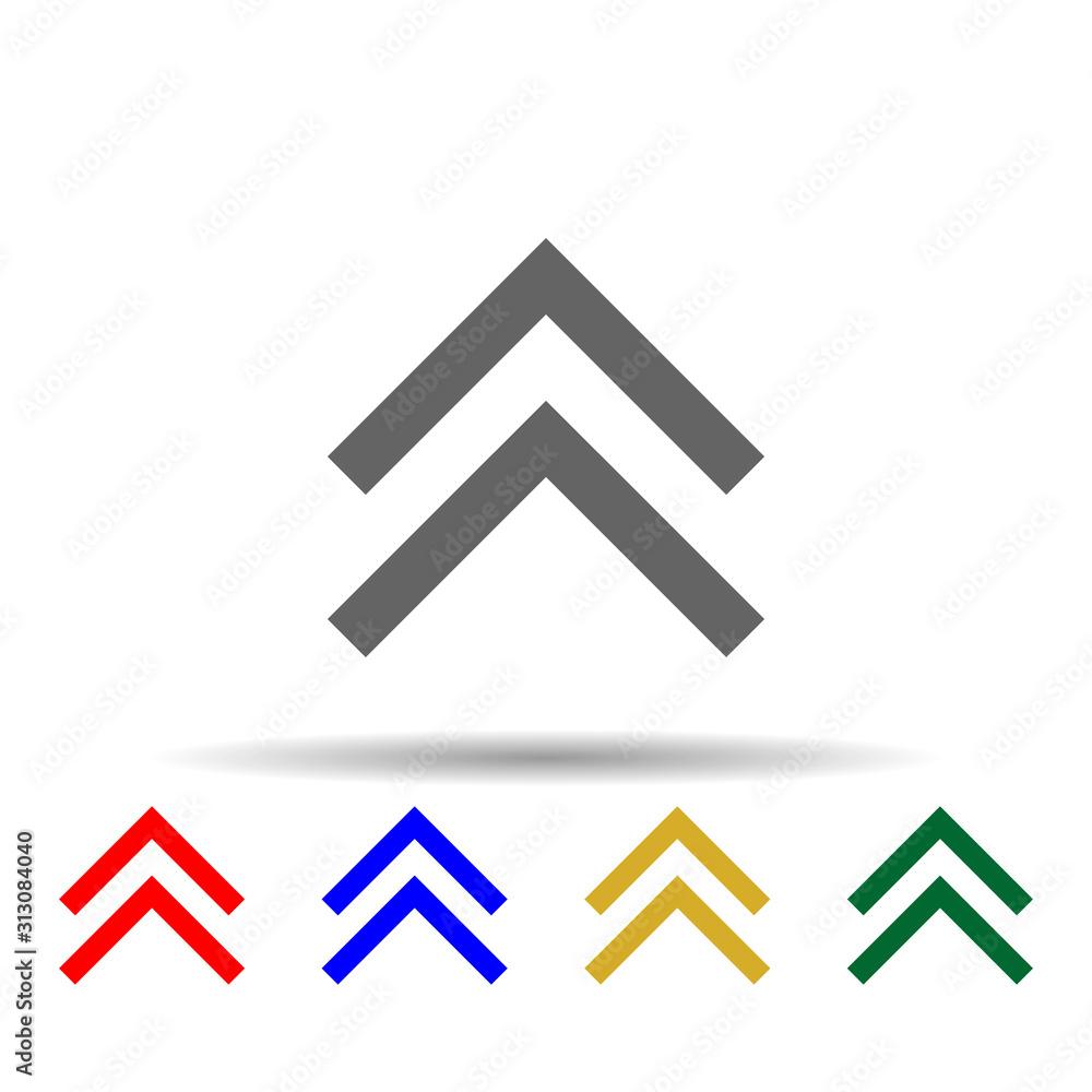Poster arrow, up multi color style icon. simple glyph, flat vector of arrows icons for ui and ux, website o