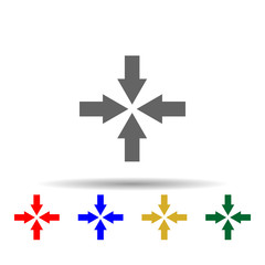 Arrow multi color style icon. Simple glyph, flat vector of arrows icons for ui and ux, website or mobile application