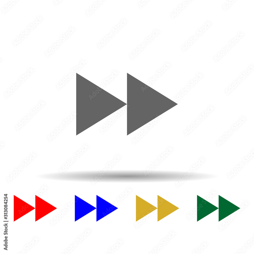 Poster arrow, forward multi color style icon. simple glyph, flat vector of arrows icons for ui and ux, webs