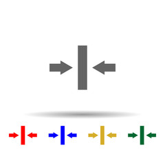 Arrow multi color style icon. Simple glyph, flat vector of arrows icons for ui and ux, website or mobile application