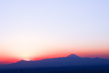 富士の夕暮れ