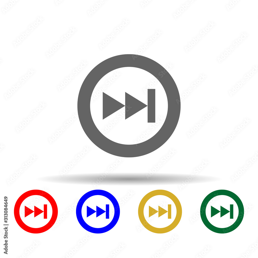 Poster arrow, forward multi color style icon. simple glyph, flat vector of arrows icons for ui and ux, webs