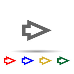 Arrow multi color style icon. Simple glyph, flat vector of arrows icons for ui and ux, website or mobile application