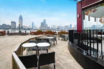 The open cafe in the square