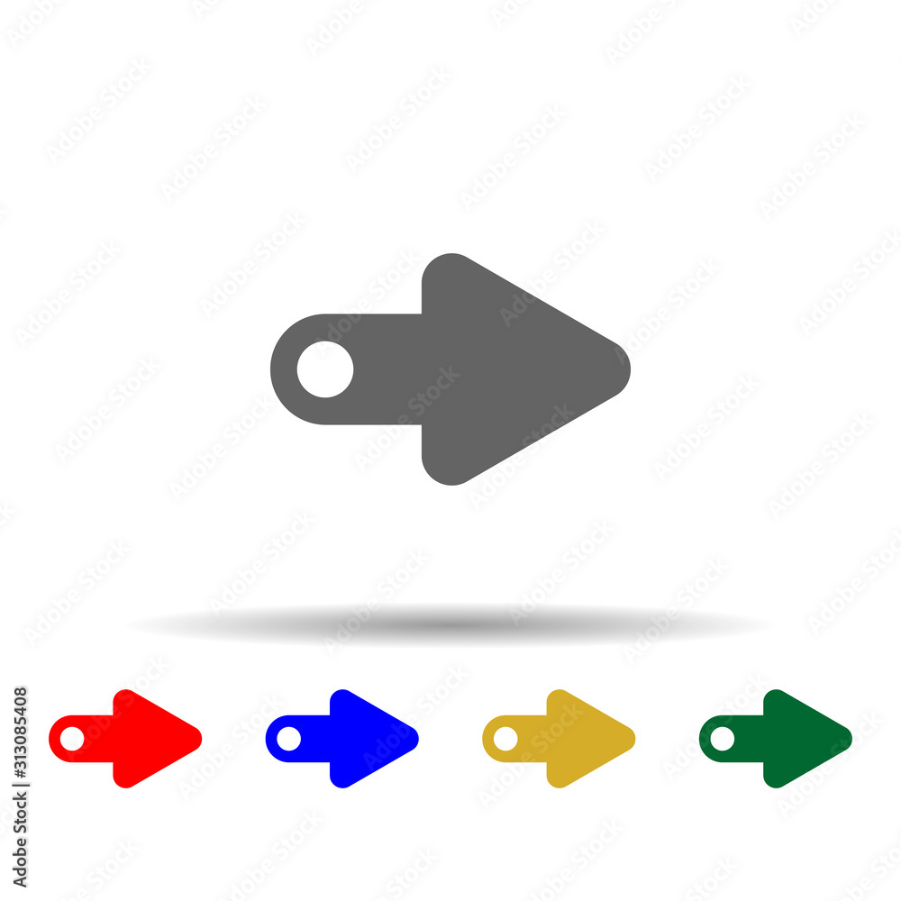 Poster arrow multi color style icon. simple glyph, flat vector of arrows icons for ui and ux, website or mo