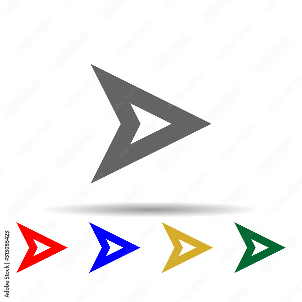 Poster arrow multi color style icon. simple glyph, flat vector of arrows icons for ui and ux, website or mo