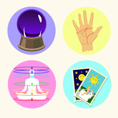 Fototapeta premium Icon set for esoteric sites or pages