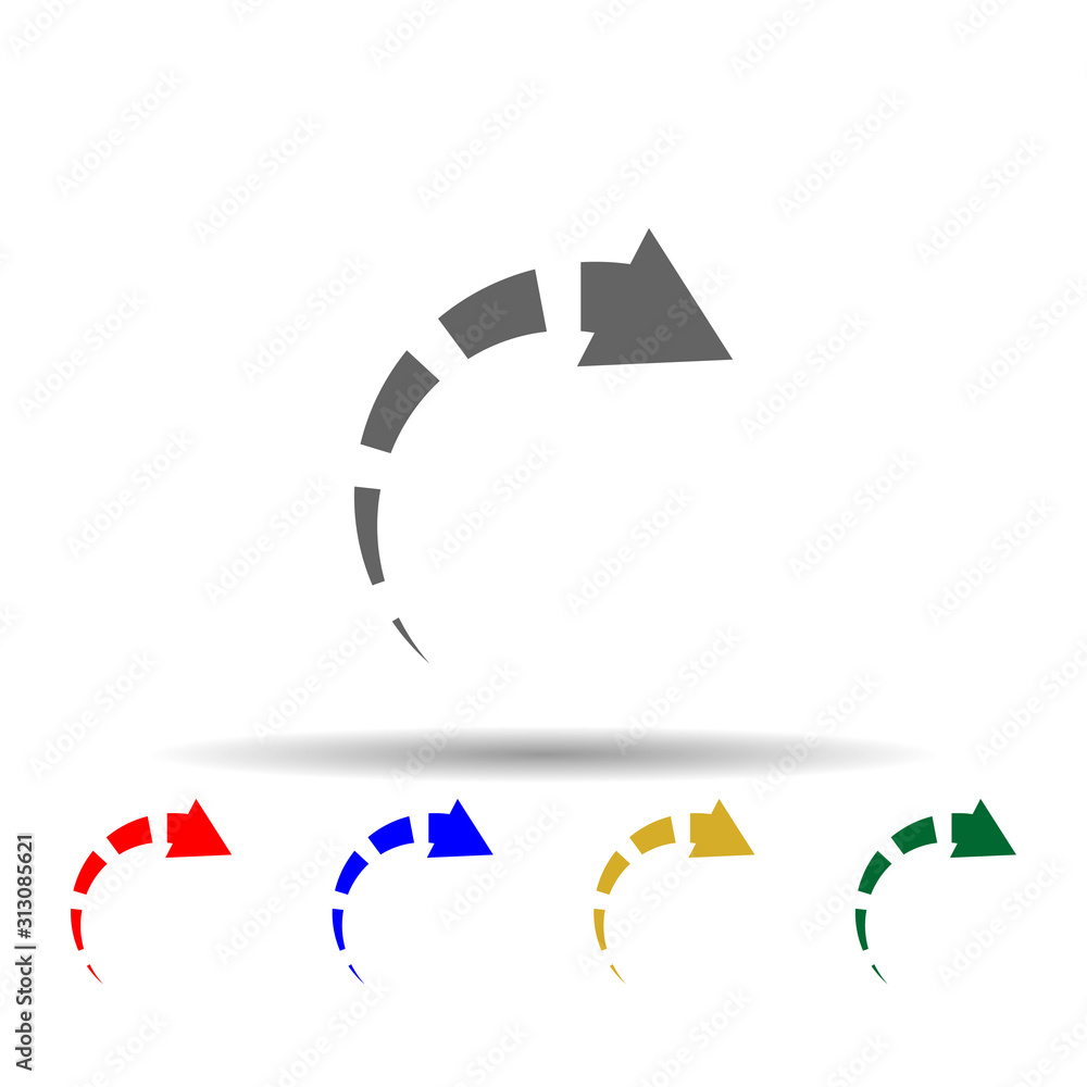 Poster arrow multi color style icon. simple glyph, flat vector of arrows icons for ui and ux, website or mo