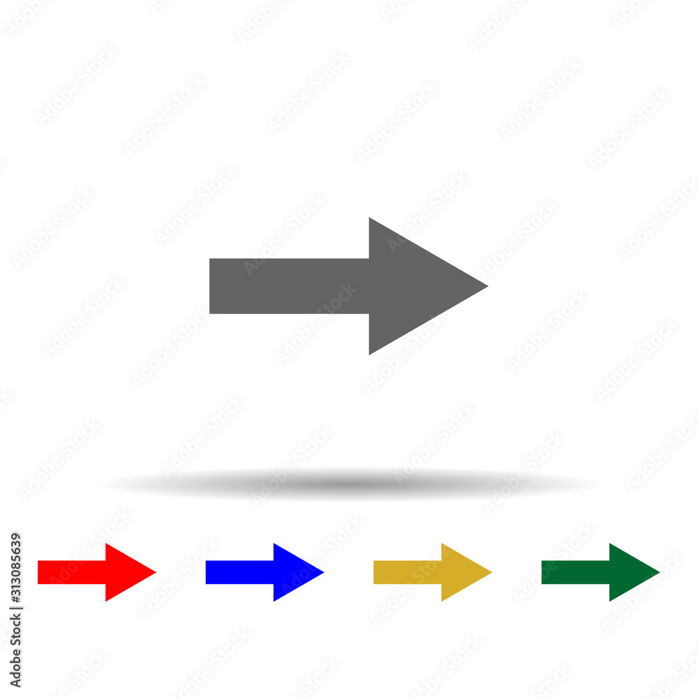 Poster arrow multi color style icon. simple glyph, flat vector of arrows icons for ui and ux, website or mo