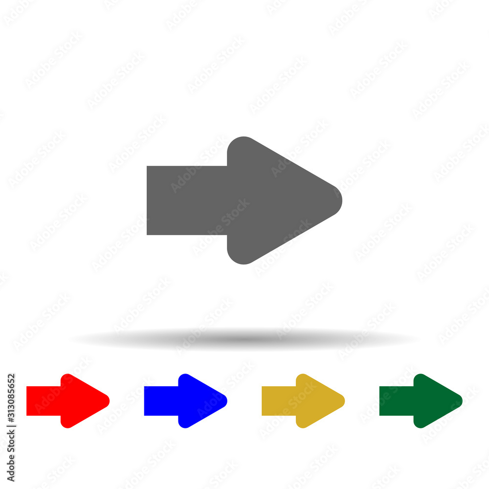 Poster arrow multi color style icon. simple glyph, flat vector of arrows icons for ui and ux, website or mo