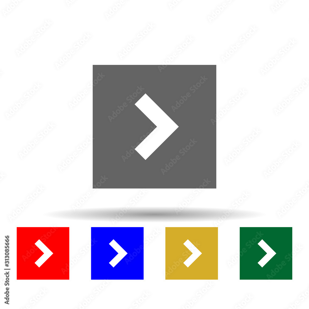 Poster arrow, forward multi color style icon. simple glyph, flat vector of arrows icons for ui and ux, webs
