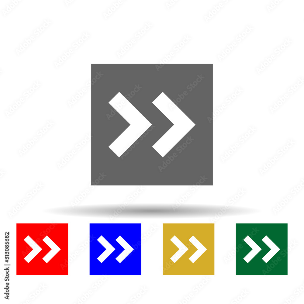 Poster arrow, forward multi color style icon. simple glyph, flat vector of arrows icons for ui and ux, webs