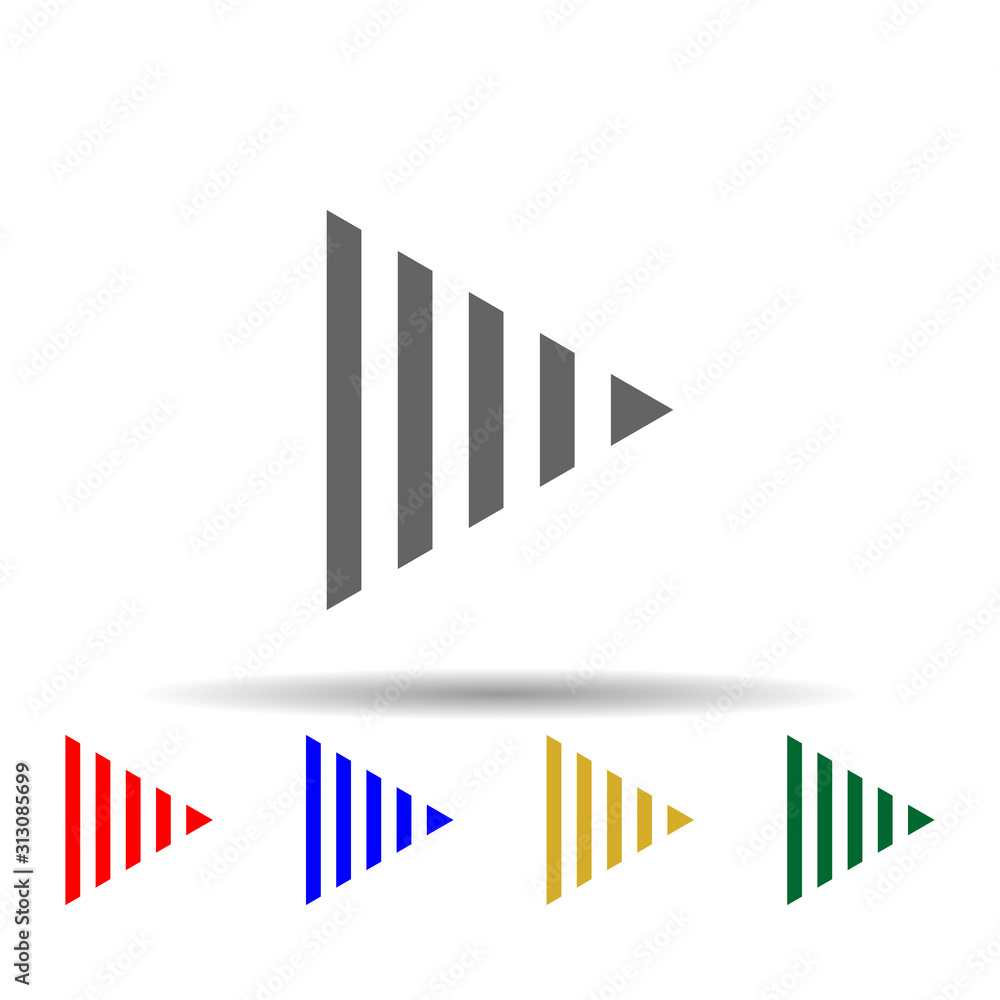 Poster arrow multi color style icon. simple glyph, flat vector of arrows icons for ui and ux, website or mo
