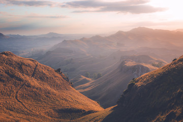 Naklejka premium Sunset at Te Mata Peak, New Zealand