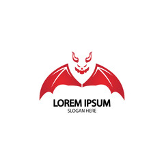 Obraz premium Devil logo vector icon template