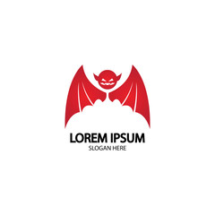 Devil logo vector icon template