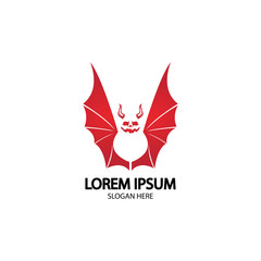 Obraz premium Devil logo vector icon template