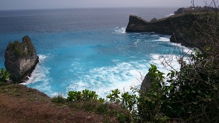 Beautiful coast line of Nusa Penida, Bali