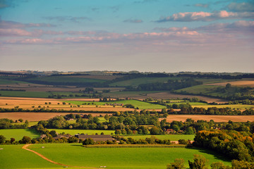 South Downs in Hampshire from Beacon Hill, England, United Kingdom