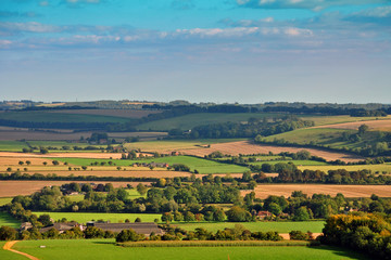 Fototapeta na wymiar South Downs in Hampshire from Beacon Hill, England, United Kingdom