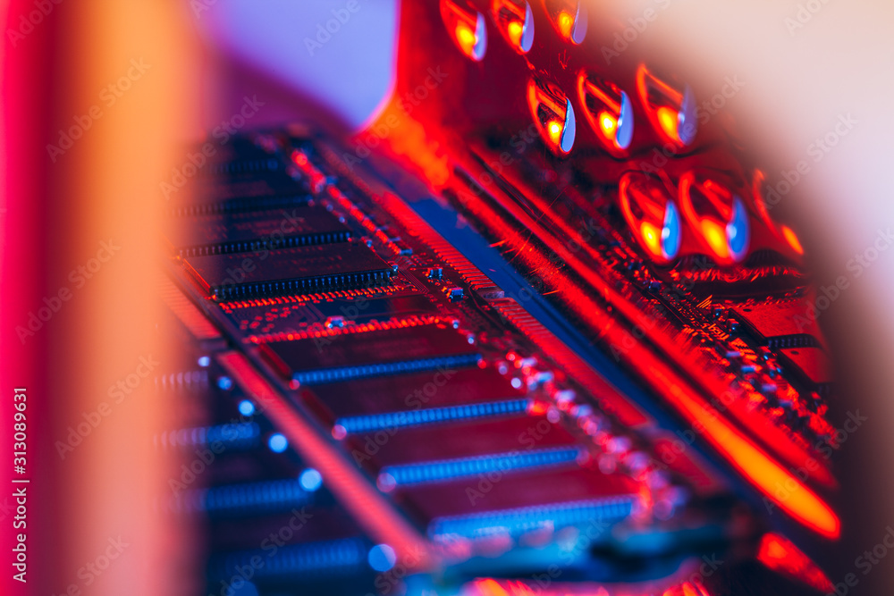 Poster computer random access memory (ram) close up