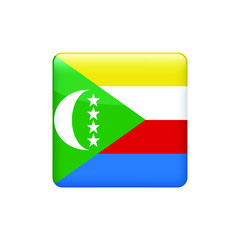 square  Comoros flag. Simple vector. National flag of Comoros