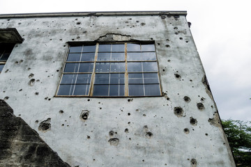 Bullet Marks on Wall