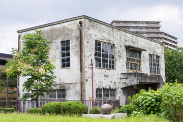 Fototapeta premium Former Transformer Substation Building in Tokyo